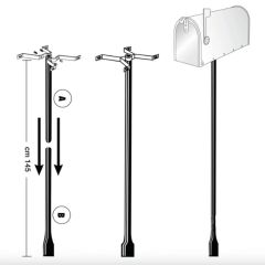 Statīvs pastkastei USA