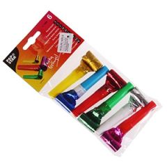 Svilpes metāliski spīdīgas 6gab.