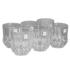 Glāzes Longchamp viskija 320ml 6gab.