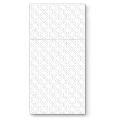 Salvetes ar kabatu galda piederumiem 16.gab. baltas