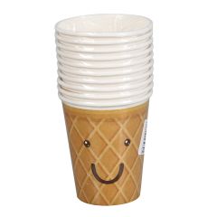 Papīra glāzes Eco 250ml saldējums 10gab.