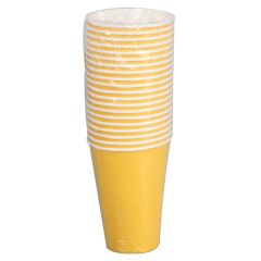 Papīra glāzes 200ml 20gab. dzeltenas