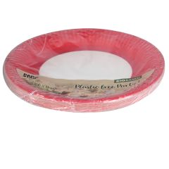 Papīra šķīvji EKO 23cm 20gab. Sarkani