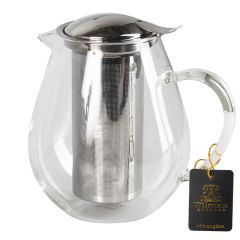 Tējkanna stikla ar sietiņu metāla 1.3l