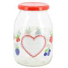 Burka stikla Mia 1L, ar vāku