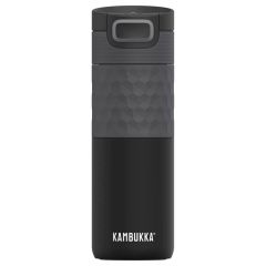 Termokrūze Etna Grip 500ml ar silikona joslu melna