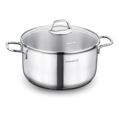 Katls Perla 20cm, 3.5L, ar stikla vāku, nerūs.tēr., indukcij