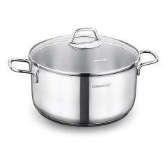 Katls Perla 24cm, 5.5L, ar stikla vāku, nerūs.tēr., indukcij