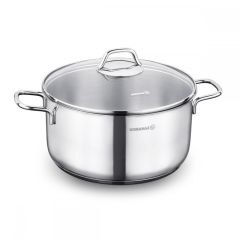 Katls Perla 26cm, 6.8L, ar stikla vāku, nerūs.tēr., indukcij