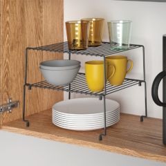 Plaukts garšvielām Lava 33x23x13cm, 2-stāvi melns