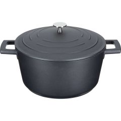 Katls ar vāku Masterclass 4L 24cm melns, lietais alumīnijs