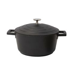 Katls ar vāku Masterclass 5L 28cm melns, lietais alumīnijs