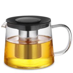 Tējkanna ar filtru 1.5l Borosilikāta stikls/plastmas.