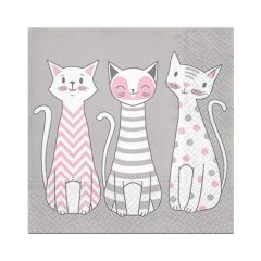 Salvetes 33X33cm Glam Cats
