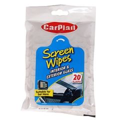 Stiklu tīrīšanas salvetes CarPlan Screen 20gab.