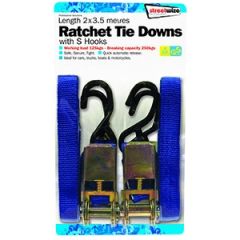 Bagāžas stipr.siksnas ar spriegot.un āķiem 3.5m