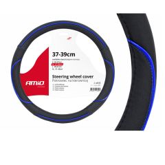 Stūres pārvalks B2-10 37-39cm melns ar zilām svītrām