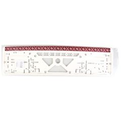 Auto numura turētājs plastm.balts ar tautisku rakstu