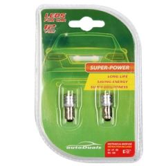 Autospuldzes LED BA9s, 1SMD baltas 2gab.