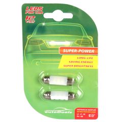 Autospuldzes LED SV8.5 36mm Canbus Ceramic balta