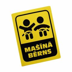 Uzlīme auto - mašīnā bērni, dvīņi