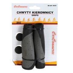 Velo rokturi gumijas ergonomiski, melni ar pelēku B-16