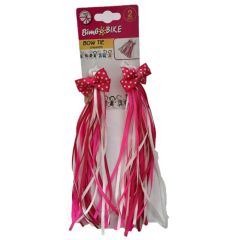 Velo rokturu dekori BOW TIE, rozā/balts