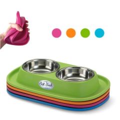 Bļoda metāla ar gumijas paliktni dubultā 31x20x3.5cm