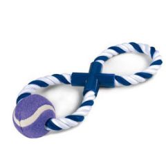 Rotaļlieta suņiem kokvilna ar tenisa bumbu 29cm