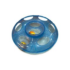 Rotaļlieta kaķiem Ufo ar 2 bumbām cm. 25X8h