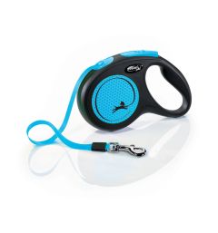 Pavada flexi Neon M 5m blue (lente) - pavada suņiem