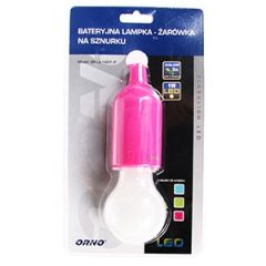 Gaismeklis ar vadu LED 3xAAA rozā