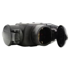 Sadalītājs 3-viet. gumijas melns