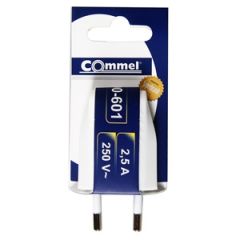 Kontaktdakša Euro 2.5A 250V balta