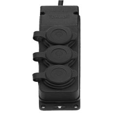 Rozešu bloks 3-viet. a/z IP44 melns