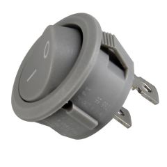 Slēdzis I-O apaļš pelēks