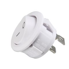 Slēdzis I-O apaļš balts