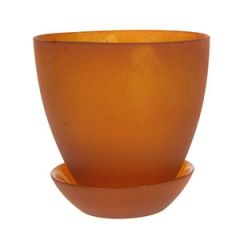 Puķu pods orhidejai 10.5x11cm oranžs