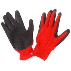 Cimdi poliestera trikot.ar lateksa plaukstas pārkl 7izm.