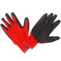 Cimdi poliestera trikot.ar lateksa plaukstas pārkl 9izm.