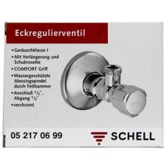 Ventilis stūra Comfort 1/2''x1/2'' hroms