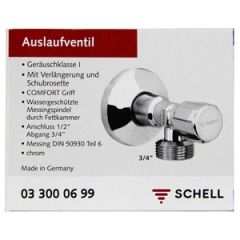 Ventilis stūra Comfort 1/2''x3/4'' veļas mašīnai, hroms