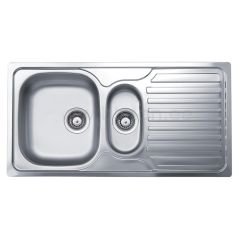 Tērauda virtuves izlietne Oberon 960x490x1.5, ar sifonu