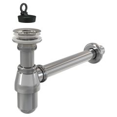 Sifons izlietnei 1, 1/4x32 pudeļveida hromēts misiņš