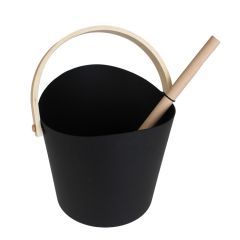 Pirts ķipis ar kausu melns 5L