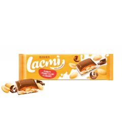 Piena šokolāde ar zemesriekstiem un karameļu pildījumu Lacmi