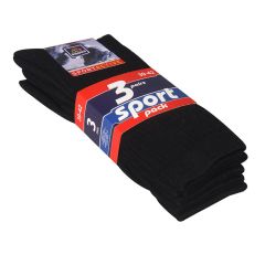 Zeķes vīriešu sporta 3-pāri 39-42 melnas 11011
