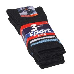 Zeķes vīriešu sporta 3-pāri 43-46 pelēkas 11011