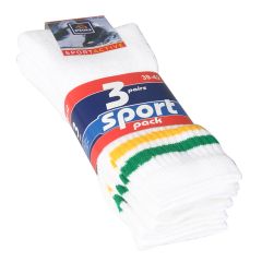 Zeķes vīriešu sporta 3-pāri 39-42 baltas 11011