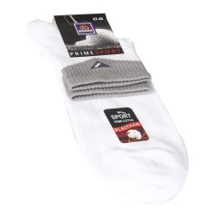 Zeķes vīriešu sporta 43-46 baltas 12431